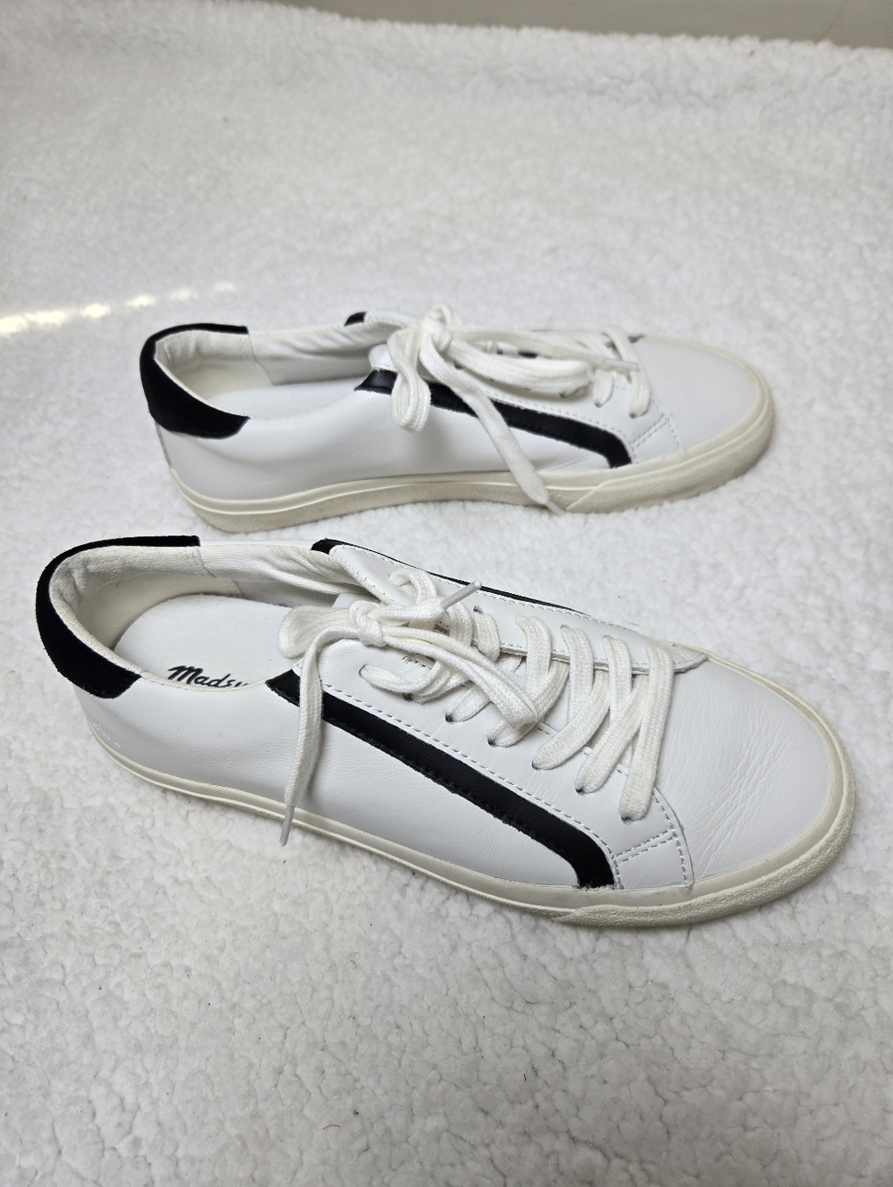 Madewell Sneakers Delia Sidewalk M3953 Court Tennis Shoes Leather White 8.5